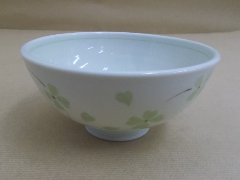 【美濃焼】軽量茶碗　ハピネス　グリーン