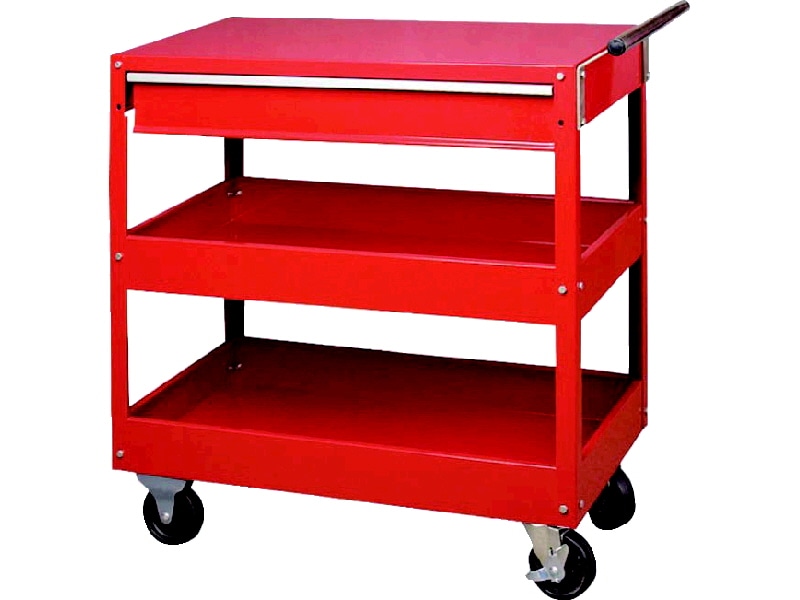 你的品牌名　スチール製ツールワゴン　レッド　ＴＣ３０１－２－Ｘ