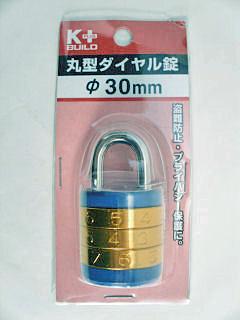 丸型ダイヤル錠　直径３０ｍｍ　ＦＡ－７１０５２