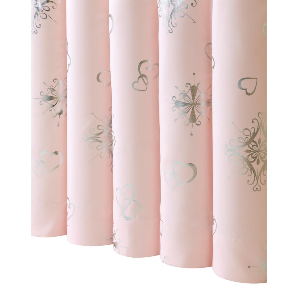 ドレープカーテン　アリッサ　ピンク　１００×１３５ｃｍ　２枚組