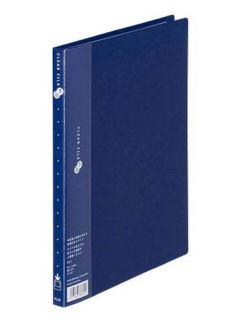 プラス　クリアファイル　Ｂ５　２０ポケット　ＦＣ－１３２　ネイビー