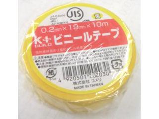Ｋ＋　ビニールテープ　黄　１９ｍｍ×１０ｍ