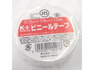 Ｋ＋　ビニールテープ　白　１９ｍｍ×１０ｍ