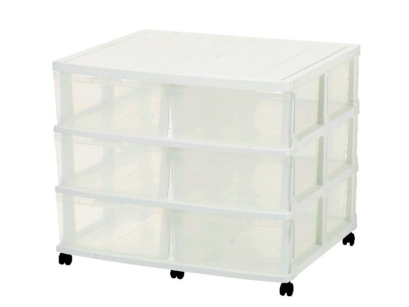 エミングロングストッカー６引出し　ホワイト