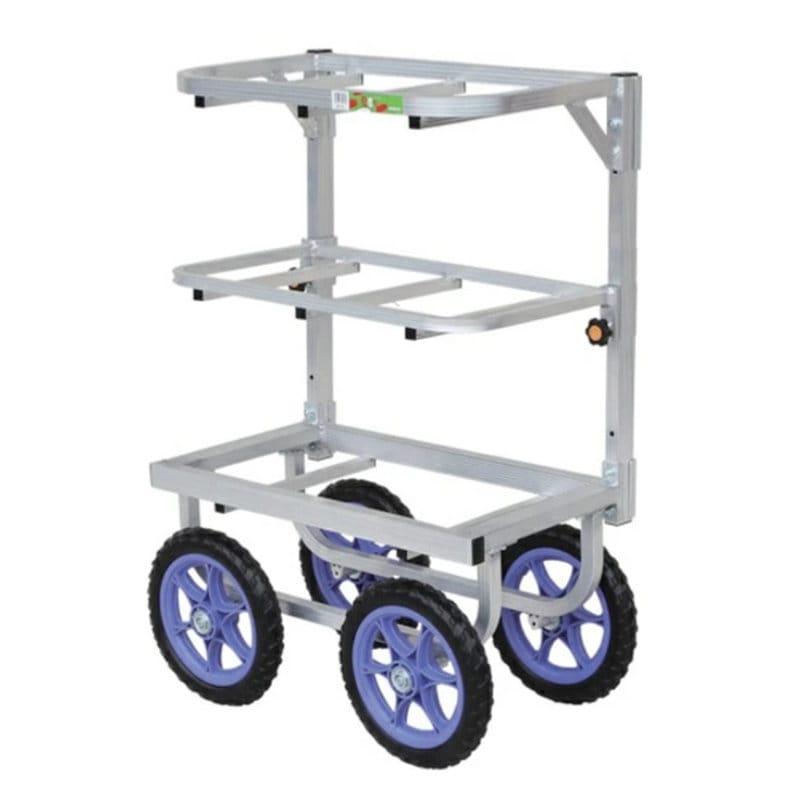 ハラックス　アルミいちご収穫ワゴン　愛菜号　３段タイプ　ノーパンクタイヤ仕様　ＳＷ－３１２