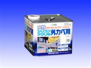 アサヒペン　水性シリコンアクリル　外カベ用塗料　８ｋｇ　アイボリー