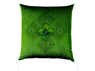 アテーナライフ　座布団　紋菊　グリーン　５９×６３ｃｍ　八反判