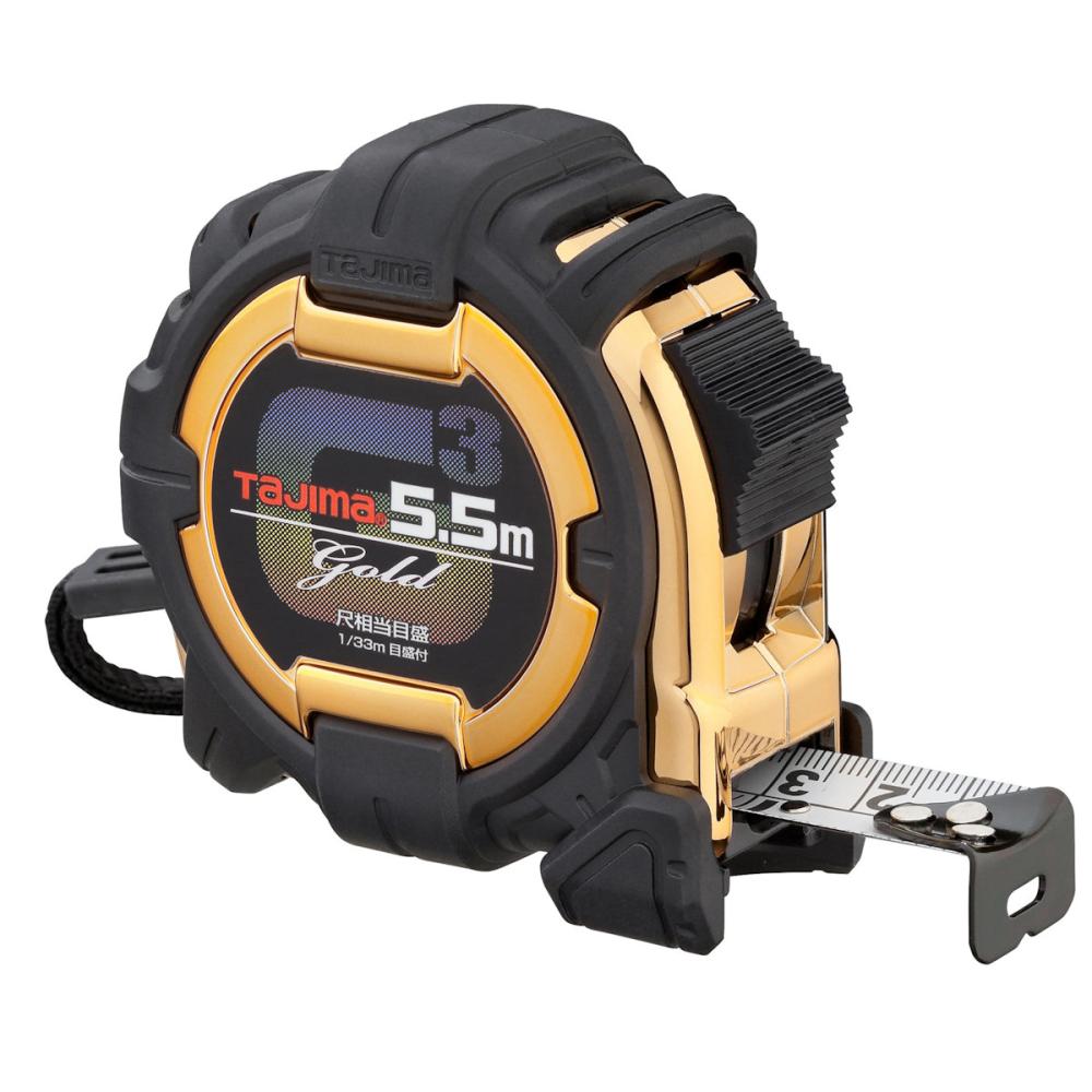 タジマ（ＴＪＭデザイン）　Ｇ３　ゴールドロック２５　５．５ｍ　Ｒ目盛り付き　　　Ｇ３ＧＬ２５－５５ＳＢＬ