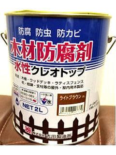 水性クレオトップ　ライトブラウン　２Ｌ