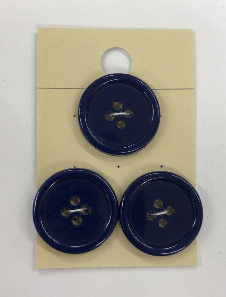 ４つ穴ボタン　２１ｍｍ　紺　１００７
