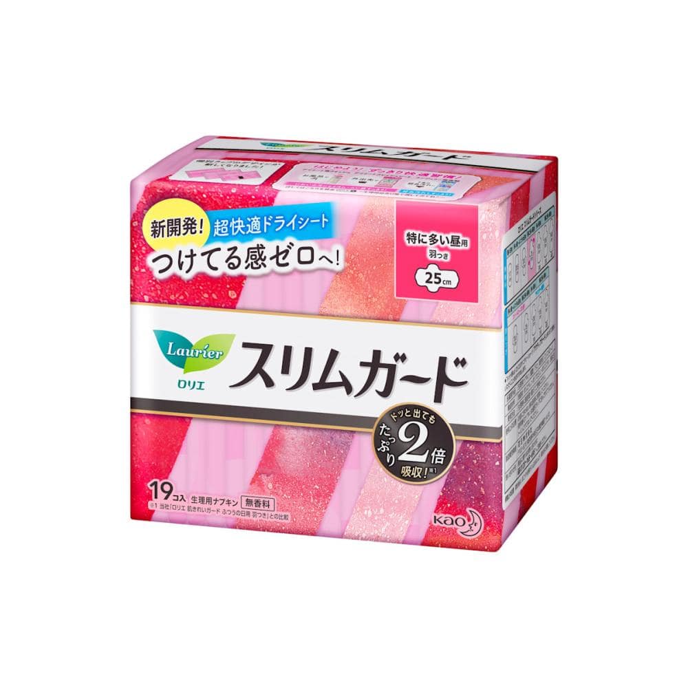 花王　ロリエスリムガード　特に多い昼用　羽つき　１９個入り