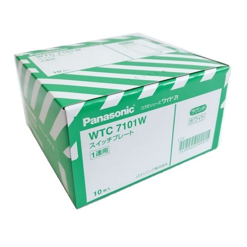 パナソニック　ワイド２１プレート　１連　１０個パック　ＷＴＣ７１０１Ｗ