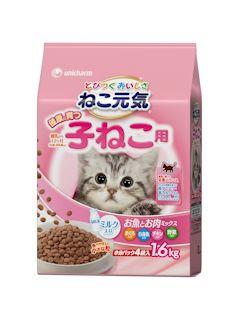 ユニ・チャーム　ねこ元気　健康に育つ子猫用　お魚とお肉ミックス　１．６ｋｇ