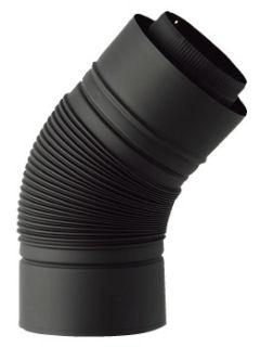 ホンマ　黒耐熱　二重　ステンレス　エビ曲４５°　直径１２０ｍｍ