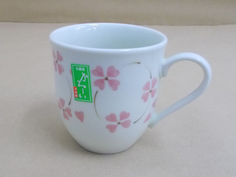 【美濃焼】軽量マグカップ　ハピネスピンク　３００ｍＬ