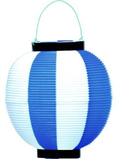ササガワ　店飾用品ポリ提灯　丸　青白