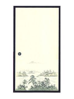 Ｅ×アイロン貼り糸入りふすま紙（１枚入り）　９５×１８０ｃｍ　Ｎｏ．０９１　水明