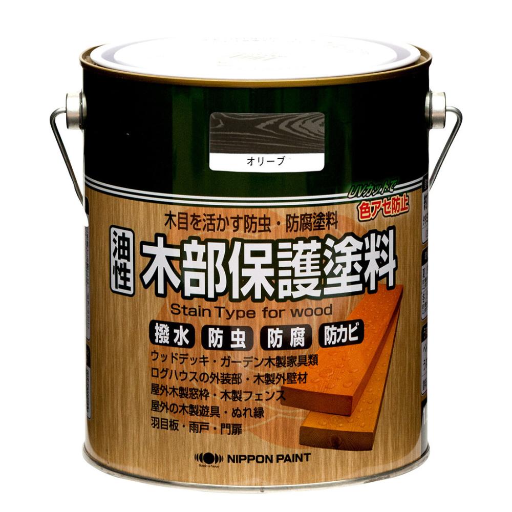 ニッペホームプロダクツ　油性木部保護塗料　１．６Ｌ　オリーブ