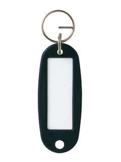 オープン　キーホルダー名札　黒　１０枚入　ＫＨ－５０－１０