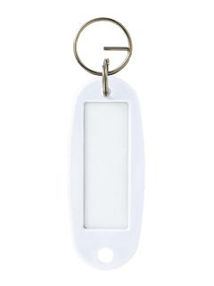 オープン　キーホルダー名札　白　１０枚入　ＫＨ－５０－１０