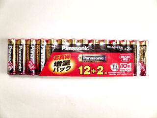 パナソニック　単３形アルカリ乾電池　１２＋２本　ＬＲ６ＸＪＳＰ／１４Ｓ