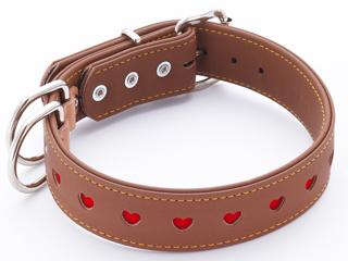 ペティオ　ＢＬハーティ平首輪　２４ｍｍ　ブラウン