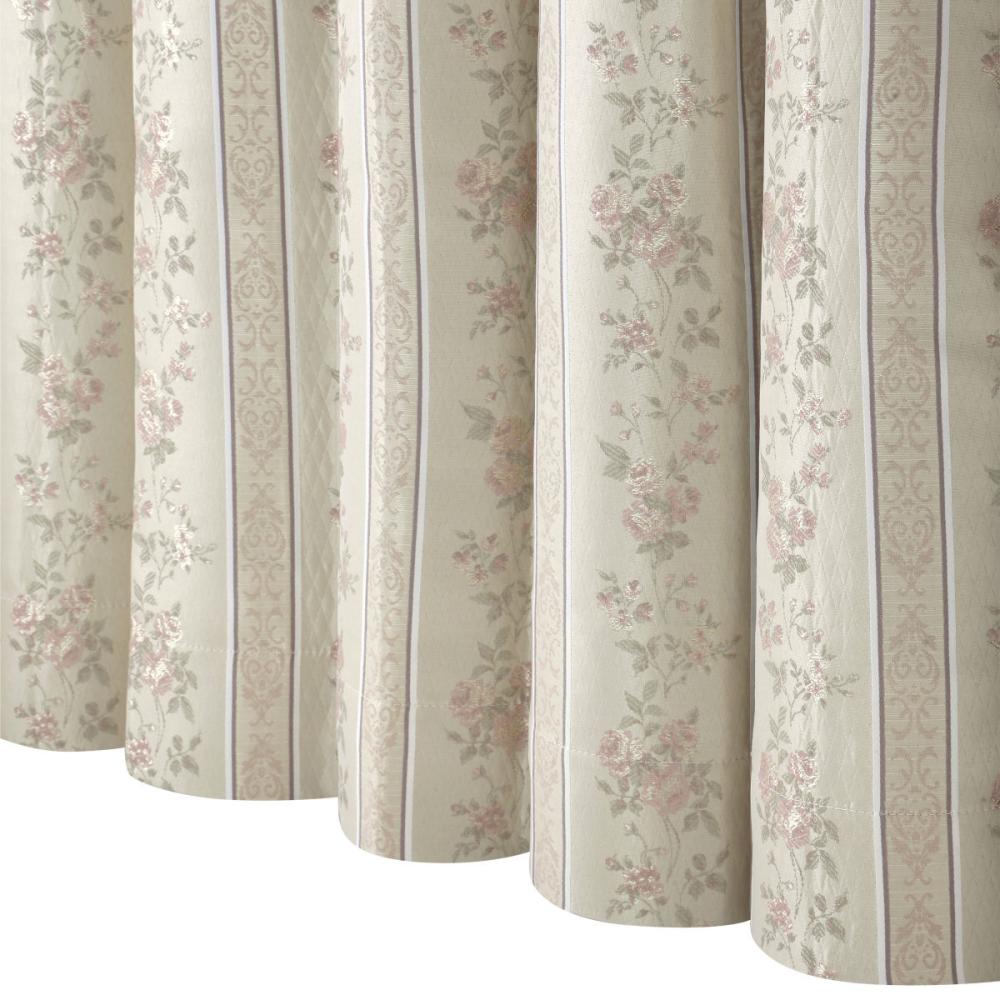 ドレープカーテン　エレンシア　遮光性・裏地付き　ローズ　１５０×１７８ｃｍ　１枚入り