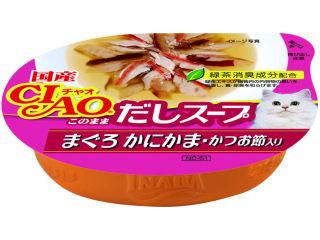 いなば　ＣＩＡＯ（チャオ）　このままだしスープまぐろかにかま・かつお節入り　６０ｇ