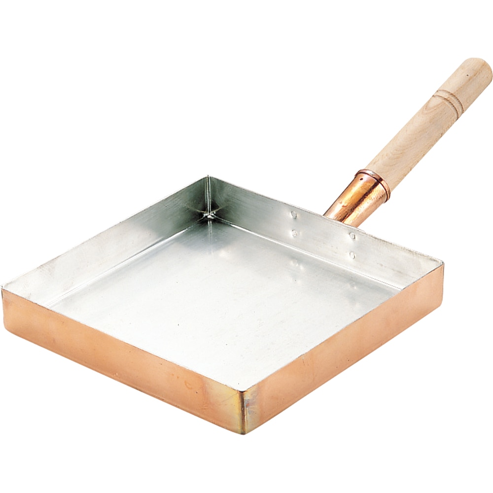 丸新銅器　銅玉子焼関東型　１５ｃｍ