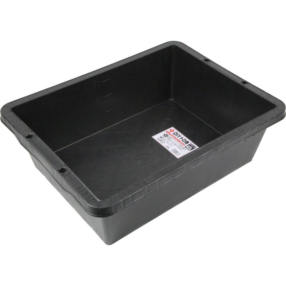 藤原産業　赤長　ＤＩＹトロ舟　ブラック　４０Ｌ