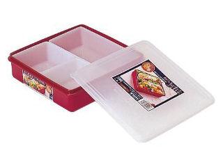 花御膳　Ｎｏ．６　レッド（正方型）中容器　３個付き