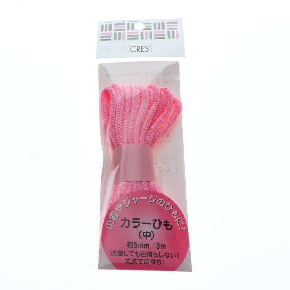 Ｌ’ＣＲＥＳＴ（ルクレスト）　カラーひも中　ピンク　３ｍ