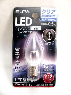 ＬＥＤローソク球　ＬＤＣ１ＣＮ－Ｇ－Ｅ１２－Ｇ３０５