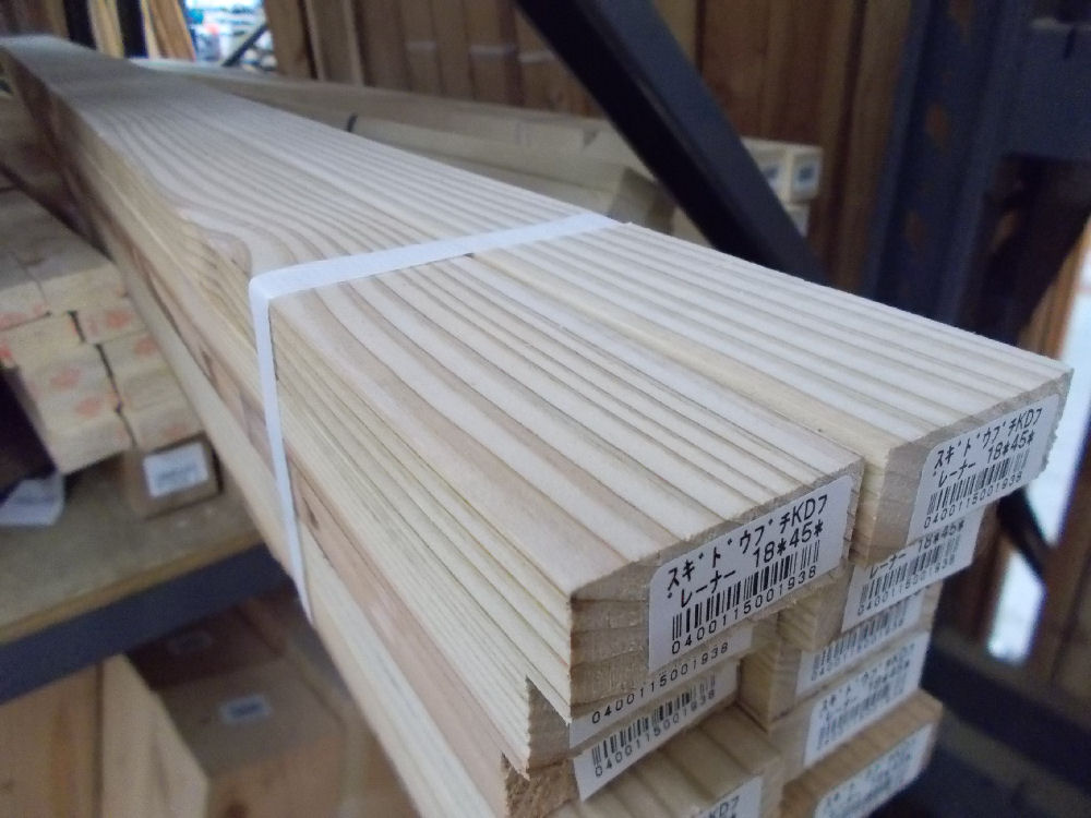 杉胴縁ＫＤプレーナー　（約）１８×４５×１８２０ｍｍ