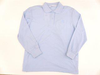 婦人鹿の子ポロシャツ　サックス　Ｍ　１１００