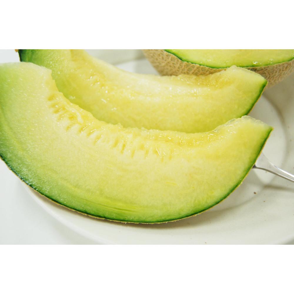 山形県酒田市産　庄内ジューシーメロン　青肉　家庭用　つる無し　約６ｋｇ（４～５玉入）【注文期限：7月25日】