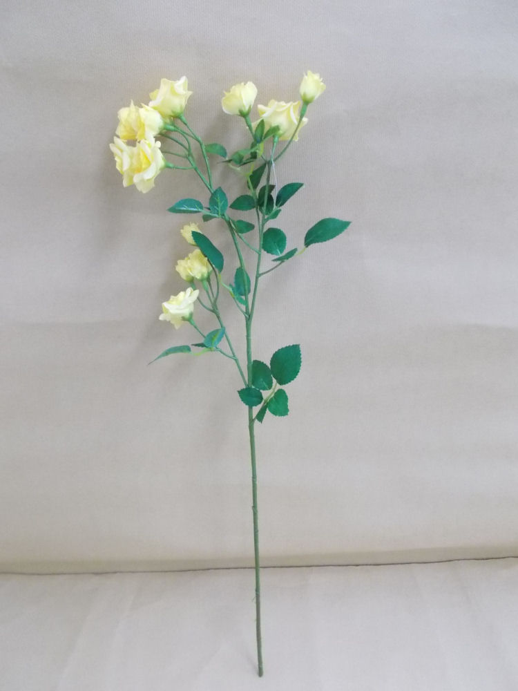 造花　エメラルドローズスプレー　イエロー　ＦＡ－６５９８