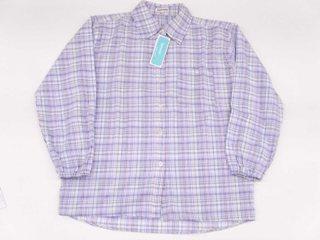 格子袖口ゴムブラウス５５５０　フリーサイズ