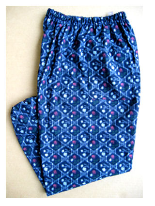 和柄プリントモンペ紺　００５５　ＬＬ