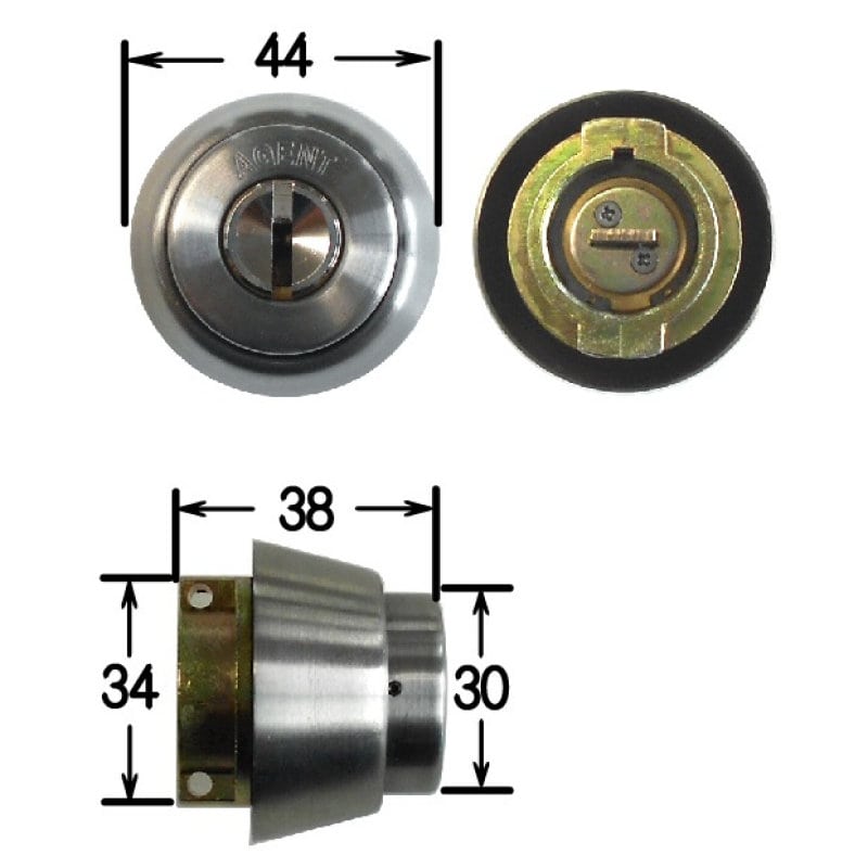 ＭＩＷＡ用取替シリンダー　ＬＳ５－ＬＡ　シルバー