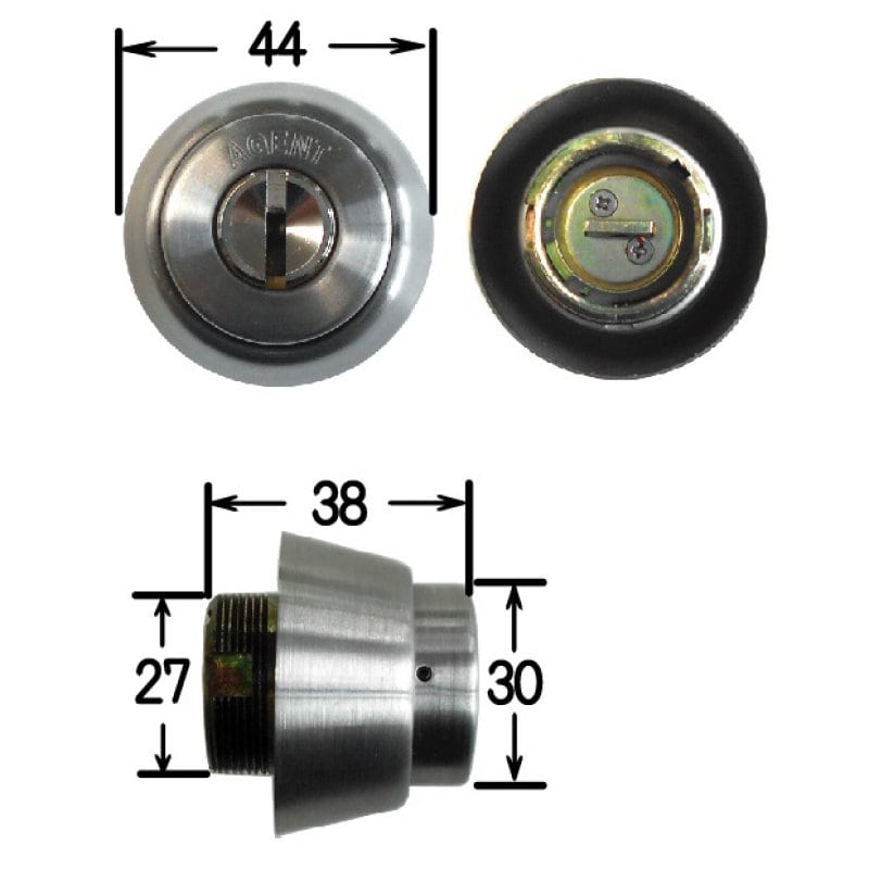 ＭＩＷＡ用取替シリンダー　ＬＳ５－ＢＨ　シルバー