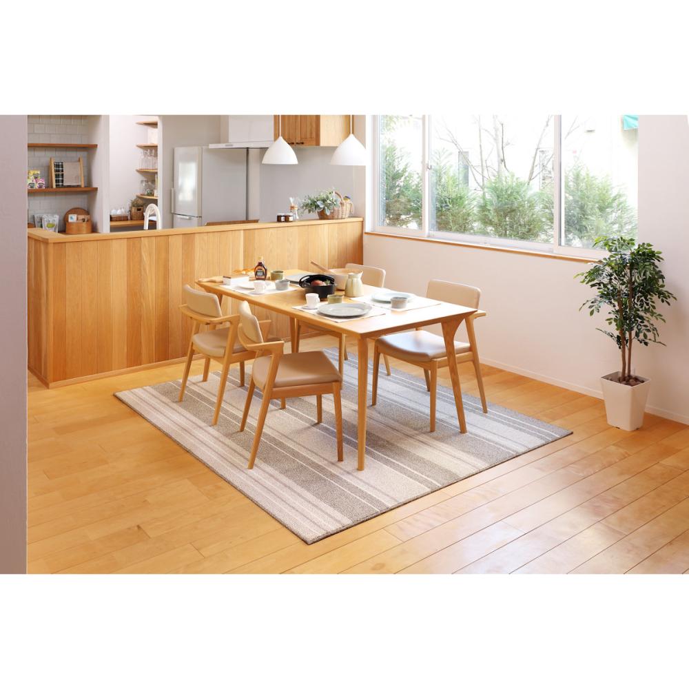 萩原　ダイニングラグ　テムズ　アイボリー　１８０×２２０ｃｍ