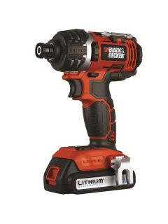 ブラック＆デッカー　１８Ｖ　リチウム充電インパクトドライバー　ＥＸＩ１８