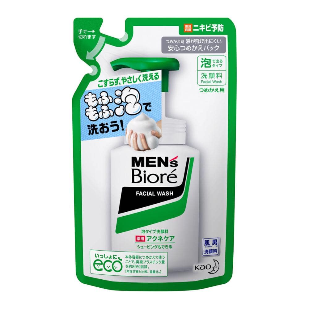 花王　メンズビオレ　泡タイプ薬用アクネケア洗顔　詰め替え用　１３０ｍＬ