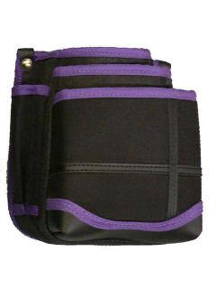 ３段腰袋　黒／紫　　