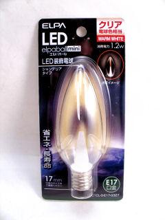 ＬＥＤ　シャンデリア球　クリア電球色相当　ＬＤＣ１ＣＬ－Ｇ－Ｅ１７－Ｇ３２７