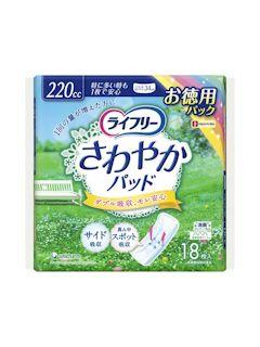 ライフリー　さわやかパッド特に多い時も１枚で安心用　２２０ｃｃ　お徳用１８枚