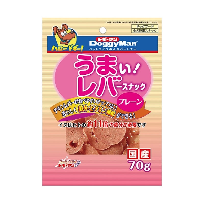 ドギーマン　うまいレバースナック　プレーン　７０ｇ