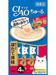 いなば　ＣＩＡＯ（チャオ）　ちゅ～る　まぐろ＆ほたて貝柱　１４ｇ×４本
