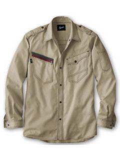 自重堂　Ｊａｗｉｎ（ジャウィン）　ラチネクロスシャツ　ベージュ　Ｌ　５１７０４